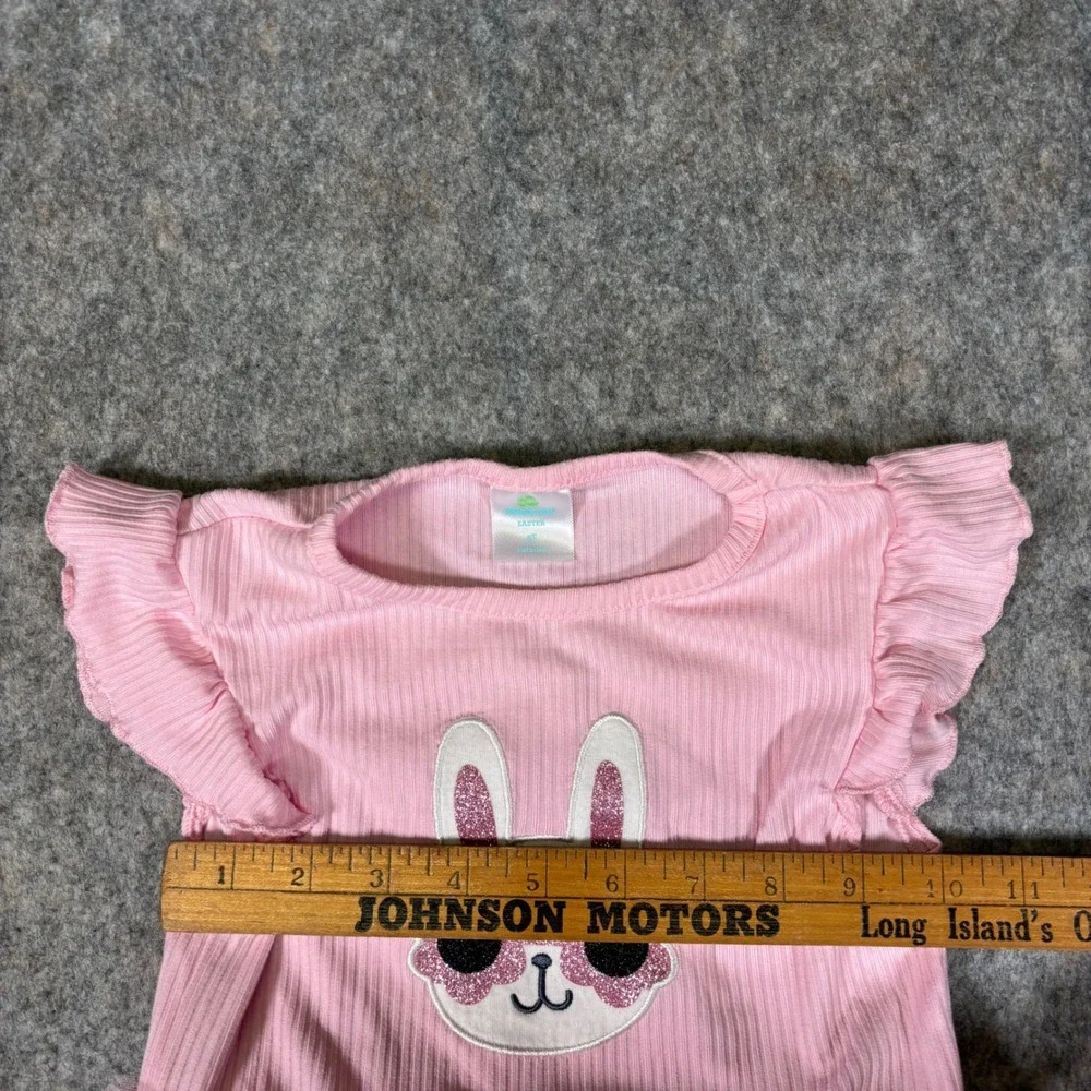 Girls 5T Easter Dress Pink Ribbed Bunny Sunglasses‎ Tutu Tulles Celebrate Easter